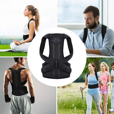 Adjustable Back Support Strap Shoulder Spine Brace Neck Stretcher Trainer