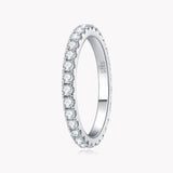 18k White Gold 2mm D Color Moissanite  Wedding Engagement Rings For Women