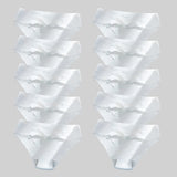 10PCS/Set Seamless Women's Panties Solid Color Silk Satin Underwear Breathable Comfortable Briefs