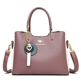 3-Layer Large Capacity Tote Bag High Quality Leather Women Handbag Luxury Designer