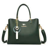 3-Layer Large Capacity Tote Bag High Quality Leather Women Handbag Luxury Designer