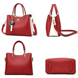 3-Layer Large Capacity Tote Bag High Quality Leather Women Handbag Luxury Designer