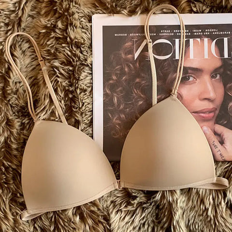 Bule Design Sl Nylon Material Summer Comfortable Thin Women's Bra