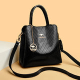 Leisure Three Layer Large Capacity Women's Shoulder Bag