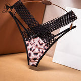 Cross Cut Ice Silk Thong  Sports Fashion Perspective Low Waist Ribbons Thongs Pantie