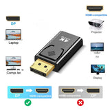 4K DP DisplayPort to HDMI-compatible Adapter Converter Display