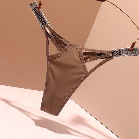 Ice Silk G-strings Shiny Waist Sexy Thongs For Women