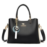 3-Layer Large Capacity Tote Bag High Quality Leather Women Handbag Luxury Designer
