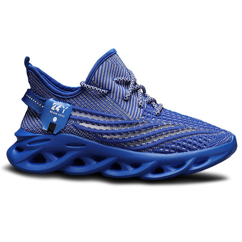 Flyknit Breathable Casual Sneaker Men's Mesh Surface Platform Running Shoes