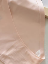 7pcs Women's Breathable Nylon Briefs - Soft, Stretchy, Solid Color Panties with Cute Bow Detail, Non-Transparent